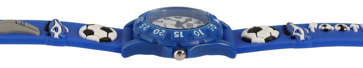 Børneur med fodboldmotiv – Blå - Lukaki.dkBørneur med fodboldmotiv – Blå