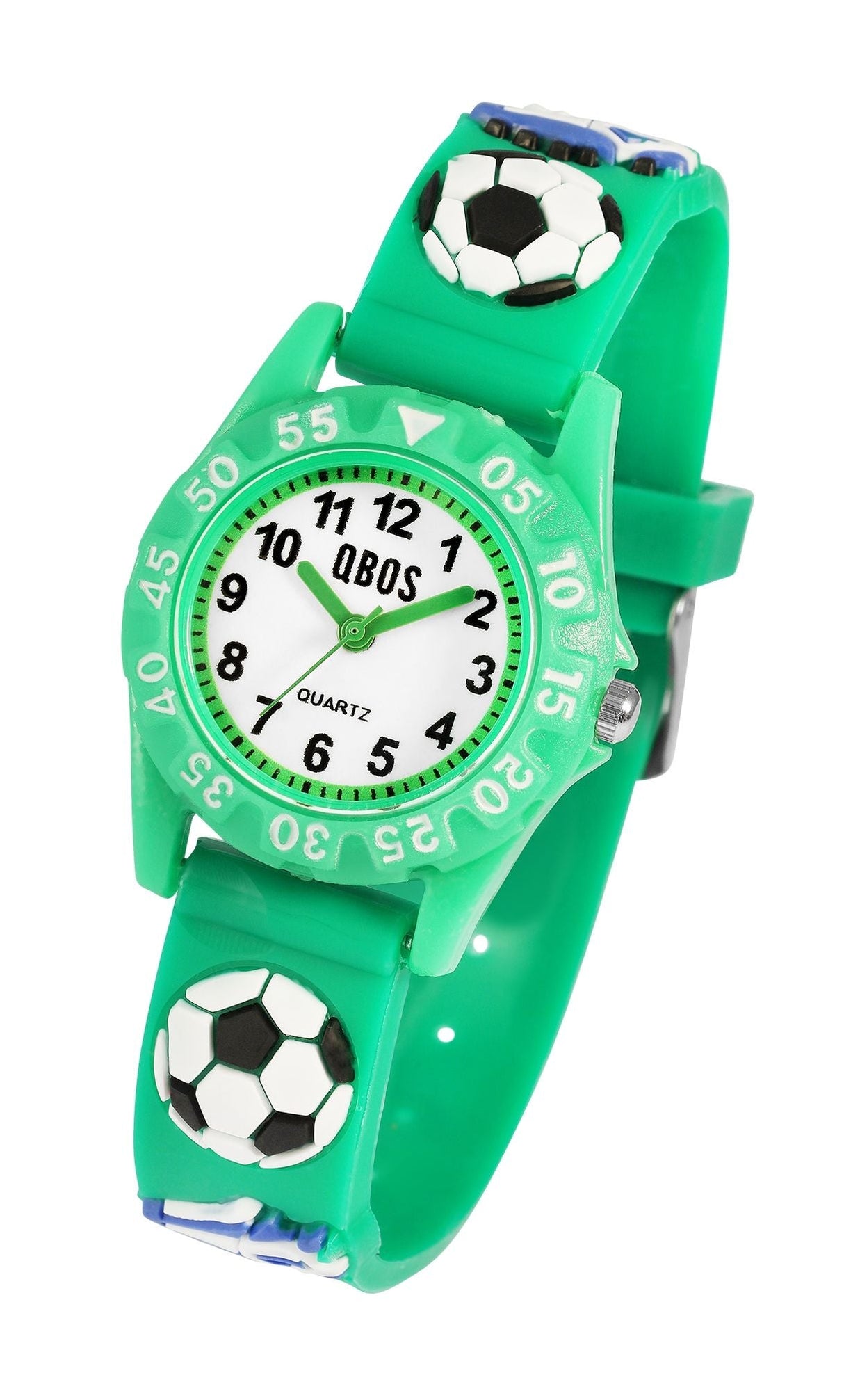 Børneur med fodboldmotiv – Grøn - Lukaki.dkBørneur med fodboldmotiv – Grøn