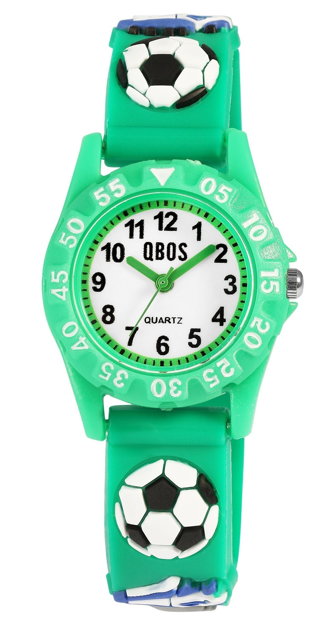 Børneur med fodboldmotiv – Grøn - Lukaki.dkBørneur med fodboldmotiv – Grøn