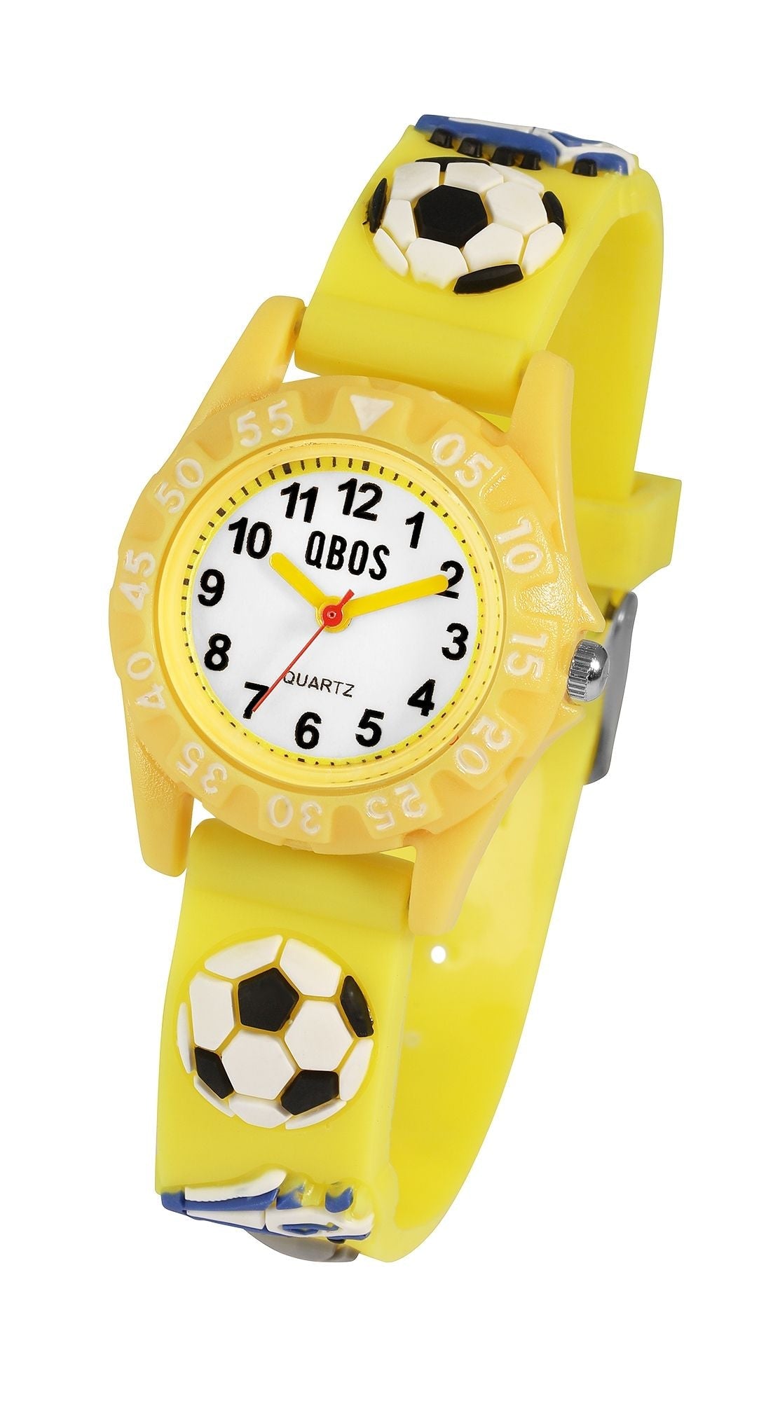 Børneur med fodboldmotiv – Gul - Lukaki.dkBørneur med fodboldmotiv – Gul