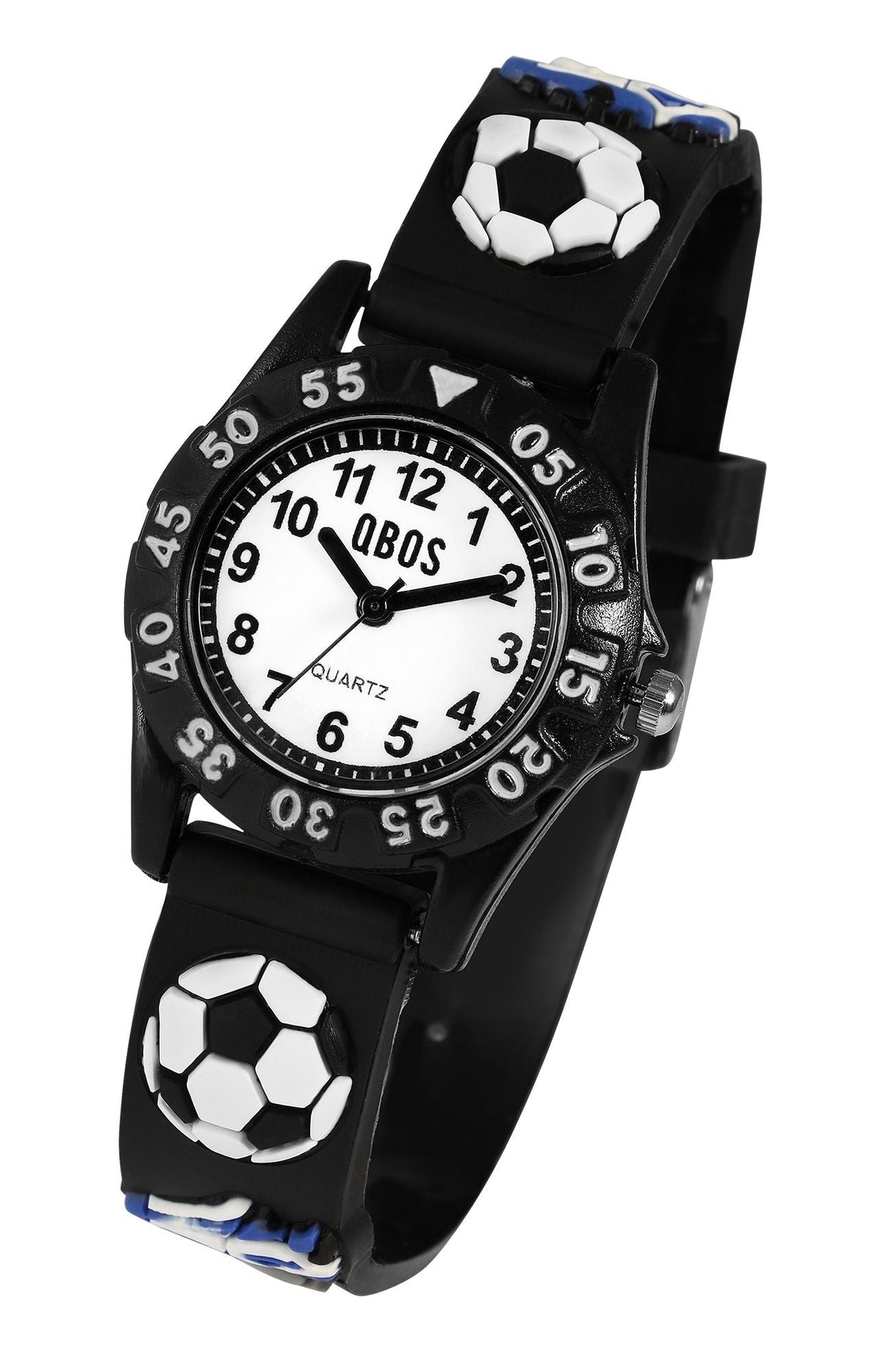 Børneur med fodboldmotiv – Sort - Lukaki.dkBørneur med fodboldmotiv – Sort