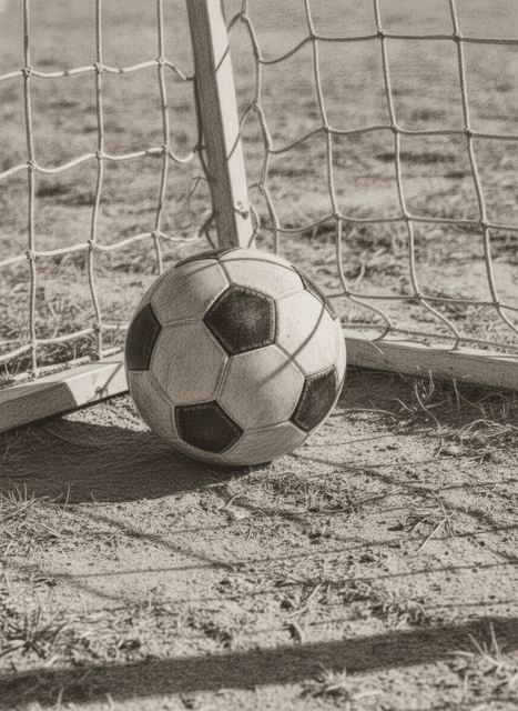 Plakat - Fodbold i mål (A3/A4) - Lukaki.dkPlakat - Fodbold i mål (A3/A4)