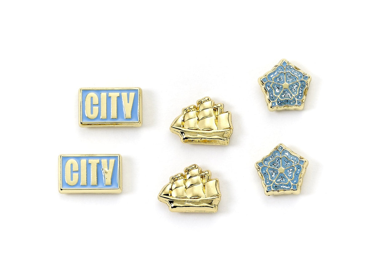 Manchester City Øreringe - 3 designs i 1 pakke - Lukaki.dkManchester City Øreringe - 3 designs i 1 pakke
