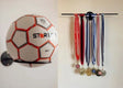 2 Boldholdere + 1 Medaljeholder til væg - sort stål - Lukaki.dk