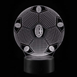 AC Milan 3D Fodbold lampe - Lyser i 7 farver - Lukaki.dkAC Milan 3D Fodbold lampe - Lyser i 7 farver