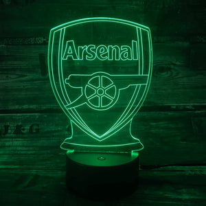 Arsenal 3D Fodbold lampe - Lyser i 7 farver - Lukaki.dkArsenal 3D Fodbold lampe - Lyser i 7 farver