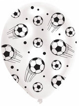 Fußballballons inkl. Ballonstäbe – 6 Stück.