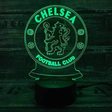 Chelsea 3D Fodbold lampe - Lyser i 7 farver - Lukaki.dkChelsea 3D Fodbold lampe - Lyser i 7 farver