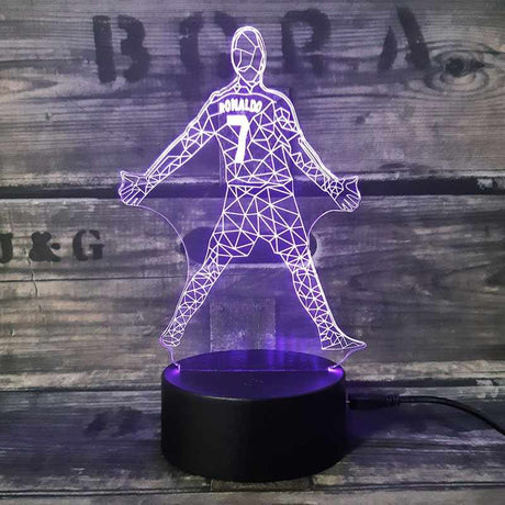 Cristiano Ronaldo 3D Fodbold lampe - Lyser i 7 farver - Lukaki.dkCristiano Ronaldo 3D Fodbold lampe - Lyser i 7 farver