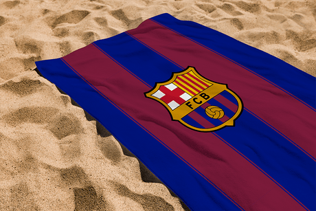 FC Barcelona håndklæde - 100% bomuld - 70x140 cm - Lukaki.dk