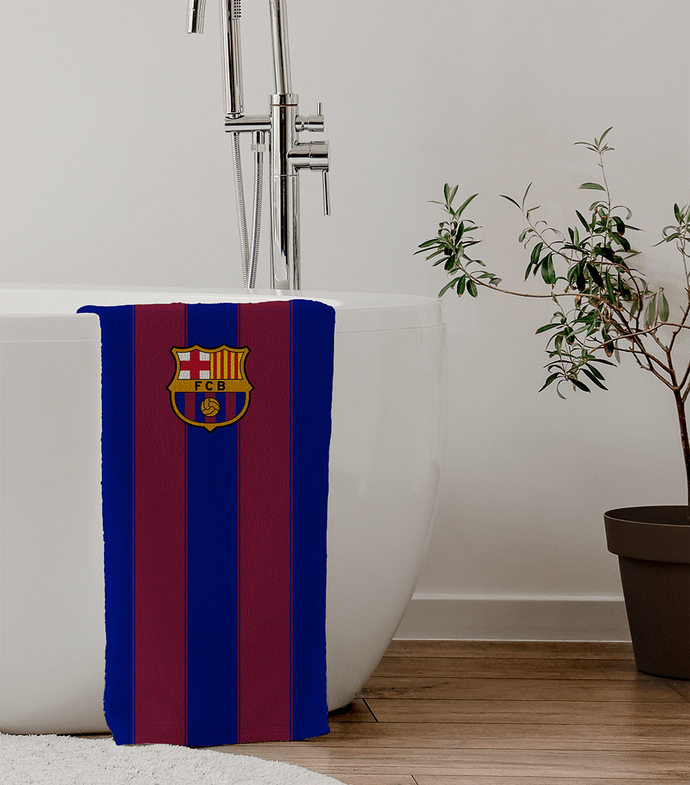 FC Barcelona håndklæde - 100% bomuld - 70x140 cm - Lukaki.dk
