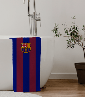 FC Barcelona håndklæde - 100% bomuld - 70x140 cm - Lukaki.dk
