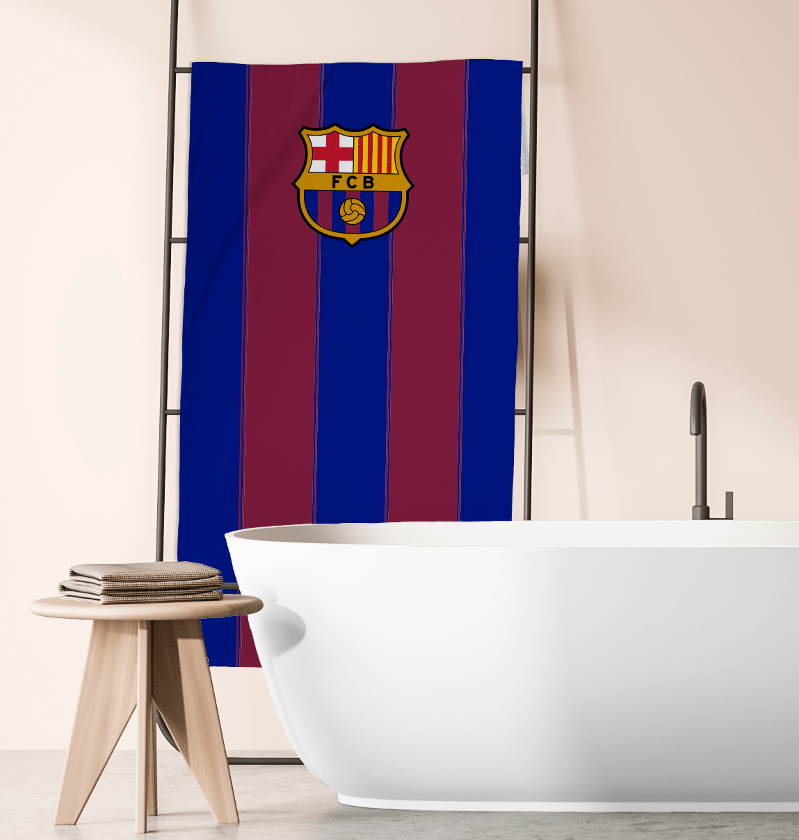 FC Barcelona håndklæde - 100% bomuld - 70x140 cm - Lukaki.dk