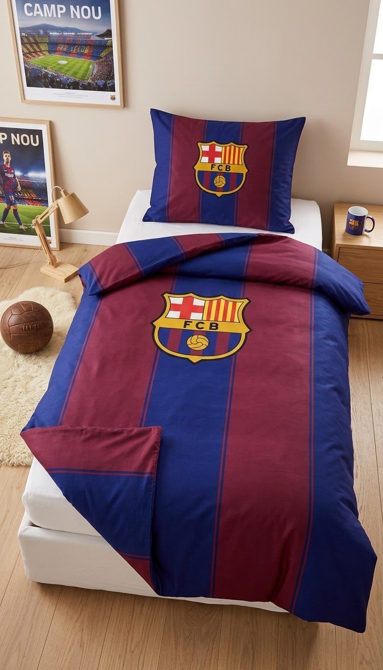 FC Barcelona sengetøj - 100% Bomuld - 140x200 cm - Lukaki.dk