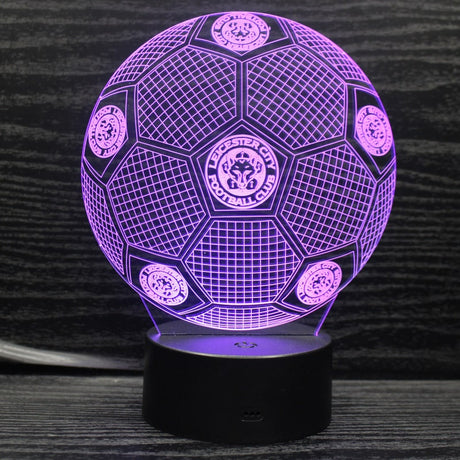 Leicester 3D Fodbold lampe -  Lyser i 7 farver