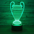 Fodbold lampe med pokal 3D - Lyser i 7 farver - Lukaki.dkFodbold lampe med pokal 3D - Lyser i 7 farver