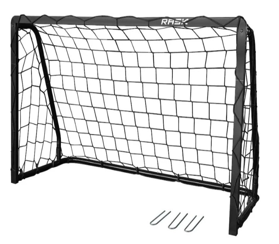 Fodboldmål 150x90 cm i sort stål - Lukaki.dk