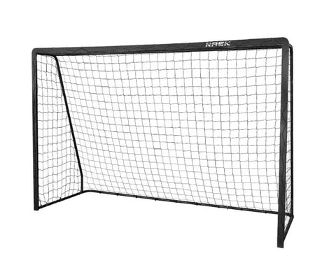 Fodboldmål 240x160 cm i sort stål - Lukaki.dk