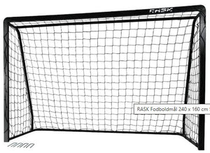 Fodboldmål 240x160 cm i sort stål - Lukaki.dk