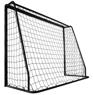 Fodboldmål 240x160 cm i sort stål - Lukaki.dk