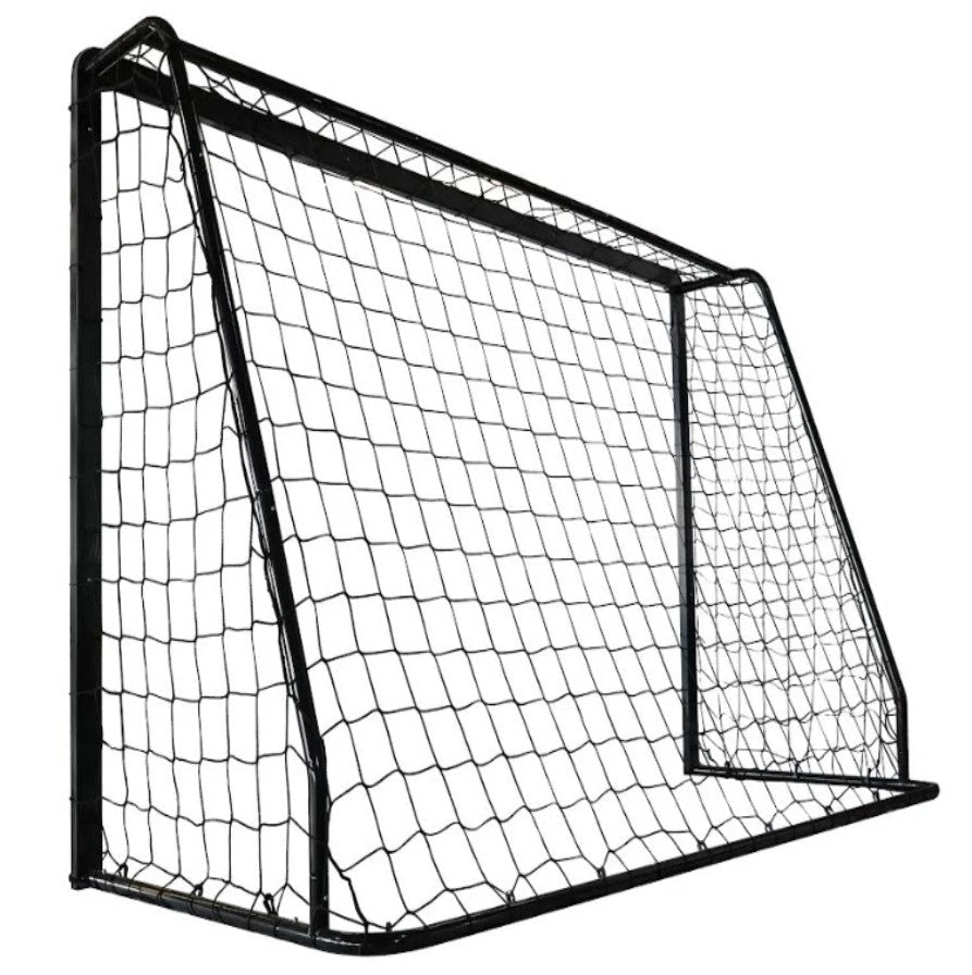 Fodboldmål 300x200 cm i sort stål - Lukaki.dk