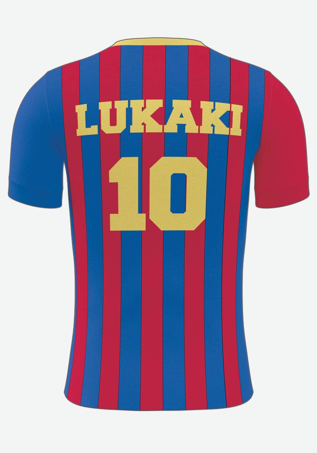 Barcelona Fodbold plakat - med eget navn og nummer