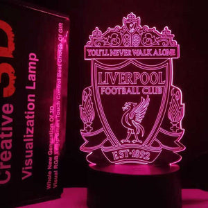 Liverpool 3D Fodbold lampe - Lyser i 7 farver - Lukaki.dkLiverpool 3D Fodbold lampe - Lyser i 7 farver