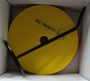 Flade markeringskegler med holder – 30 stk. i orange og gul