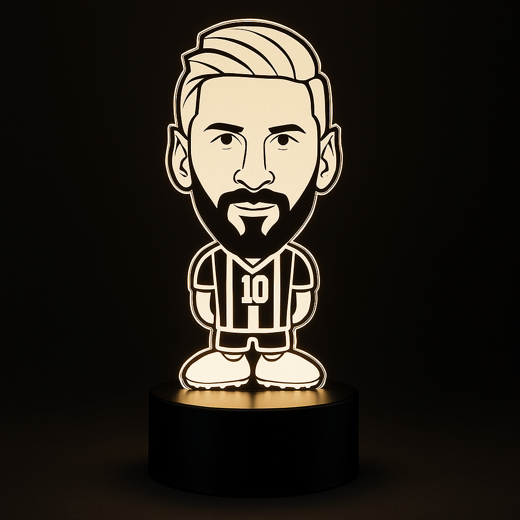 Messi 3D Fodbold lampe - Lyser i 7 farver - Lukaki.dkMessi 3D Fodbold lampe - Lyser i 7 farver