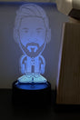 Messi 3D Fodbold lampe - Lyser i 7 farver - Lukaki.dk