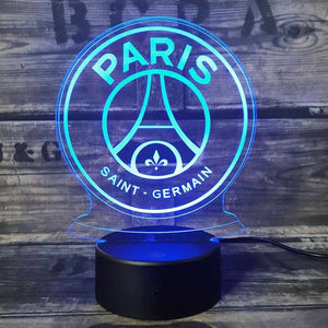 PSG 3D Fodbold lampe - Lyser i 7 farver - Lukaki.dkPSG 3D Fodbold lampe - Lyser i 7 farver