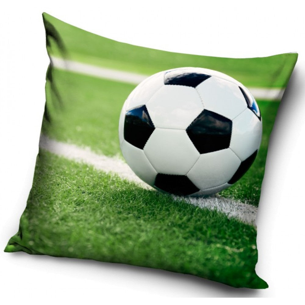 Pudebetræk, fodbold på græs- 40x40 cm.