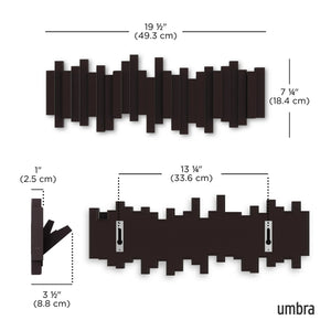 Umbra Sticks Knagerække – Sort, 5 Knager - Lukaki.dk