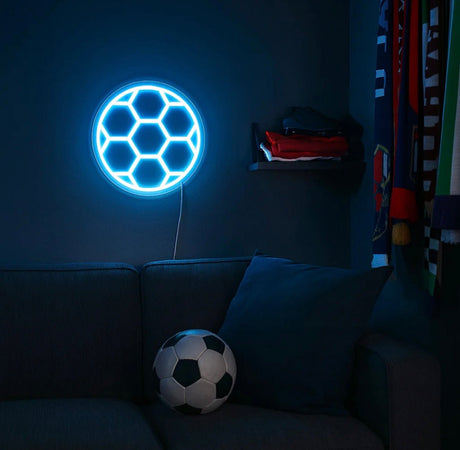 Væglampe - Neon Fodbold (25 cm.) - Lukaki.dkVæglampe - Neon Fodbold (25 cm.)