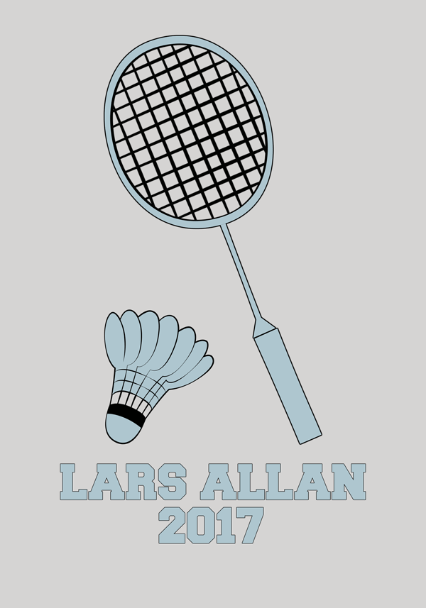 Badminton plakat med navn