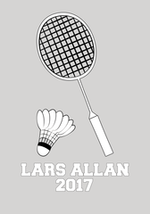Badminton plakat med navn