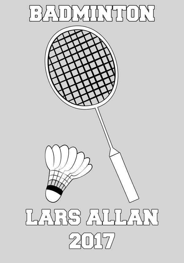 Badminton plakat med navn 2