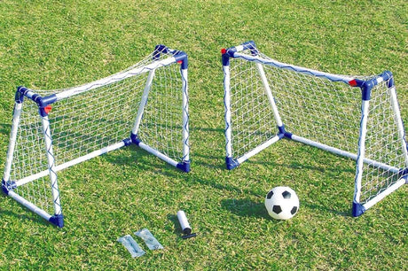 Targetsport Fodboldmål plastik, 2 stk - inkl. bold og pumpe