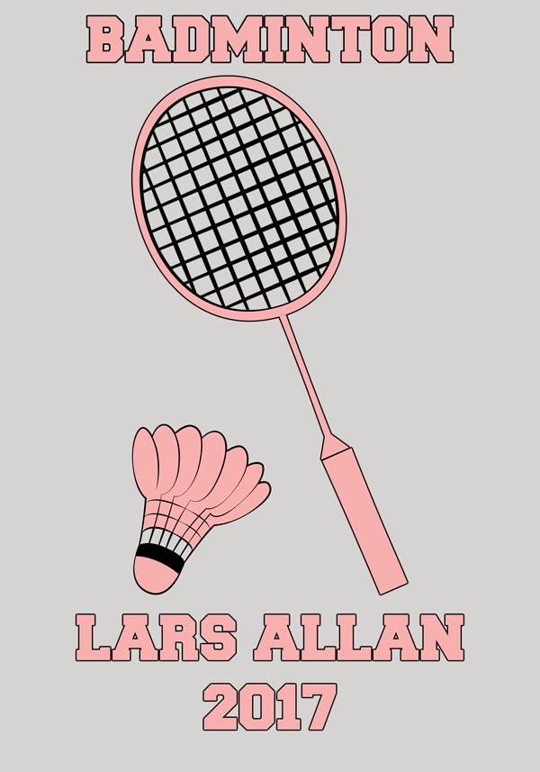 Badminton plakat med navn 2