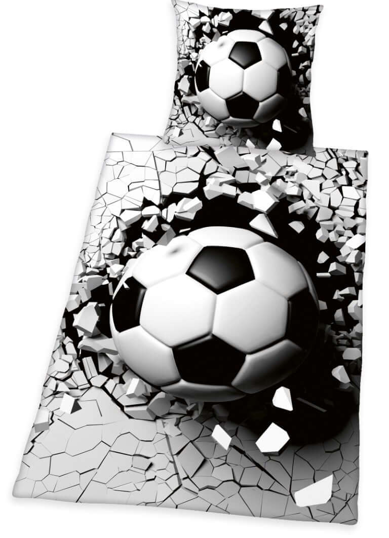 Fodbold 3D Sengetøj (135x200 cm)