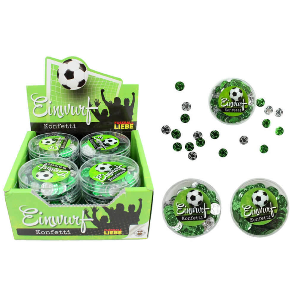Fodbold konfetti - grøn
