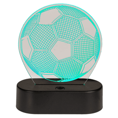 Fodbold lampe, 3D -  Lyser i 7 farver
