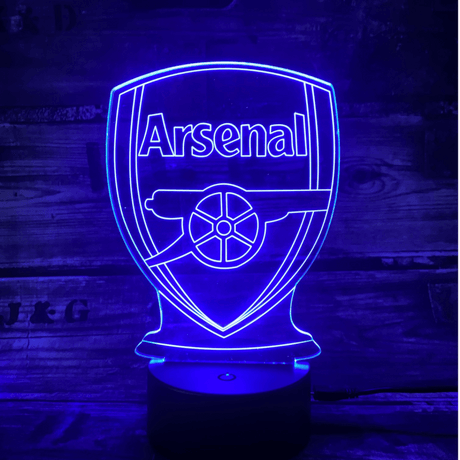 Arsenal 3D Fodbold lampe -  Lyser i 7 farver