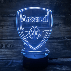 Arsenal 3D Fodbold lampe -  Lyser i 7 farver