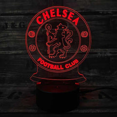 Chelsea 3D Fodbold lampe -  Lyser i 7 farver