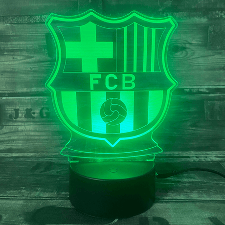 FC Barcelona 3D Fodbold lampe -  Lyser i 7 farver