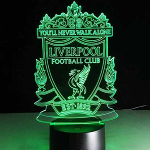 Liverpool 3D Fodbold lampe -  Lyser i 7 farver