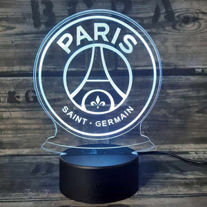 PSG 3D Fodbold lampe -  Lyser i 7 farver