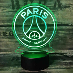 PSG 3D Fodbold lampe -  Lyser i 7 farver