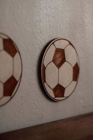 Fodbold i lyst træfiner til væg/dør
